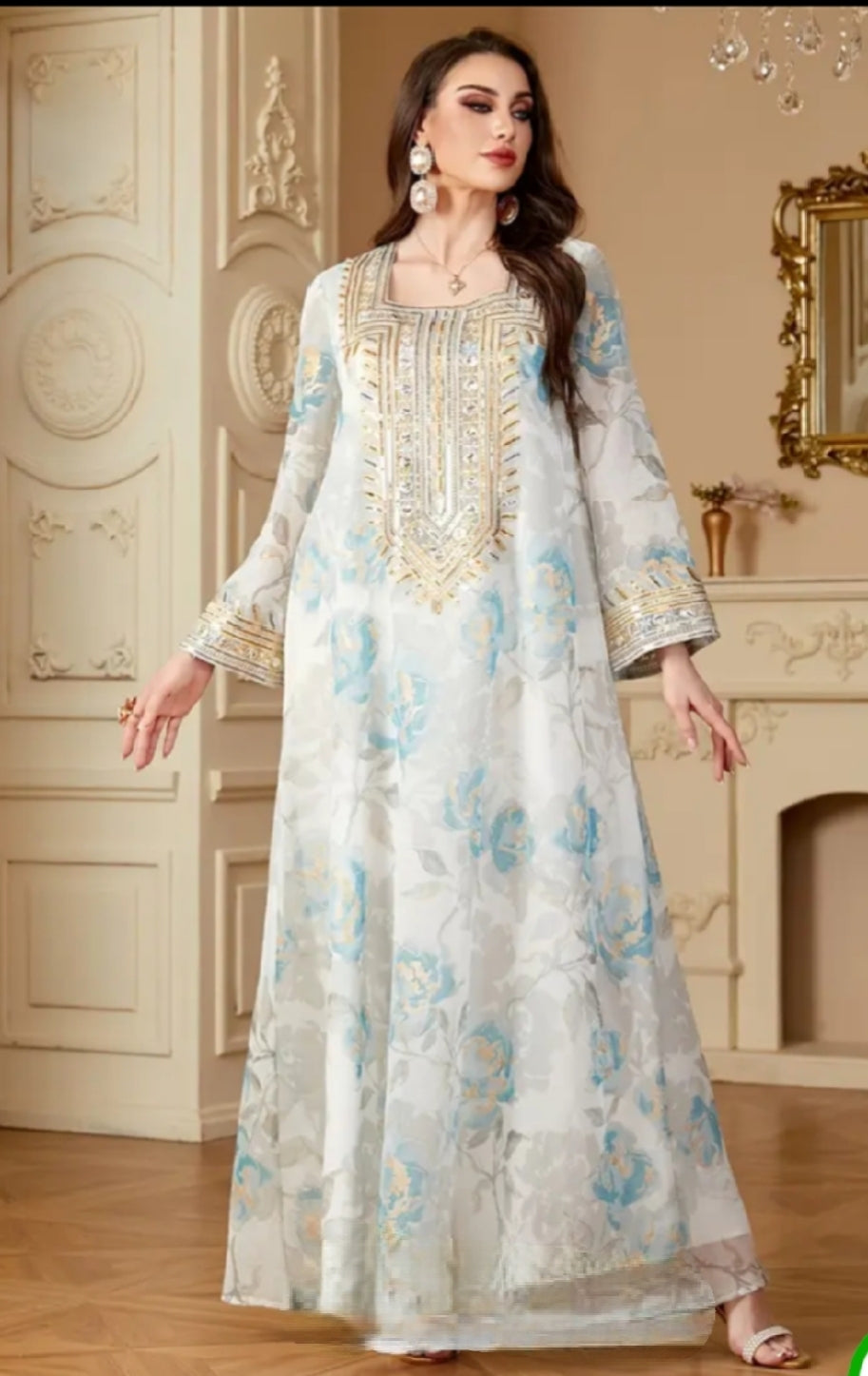 Organza Hand Embroidered Long Shirt