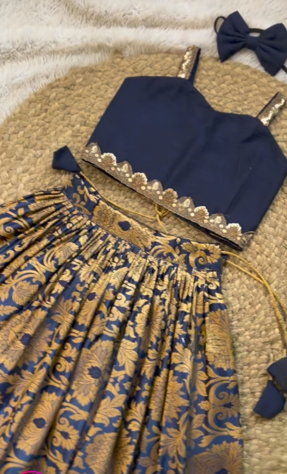 Sitara Work Choli With Banarsi Lehnga