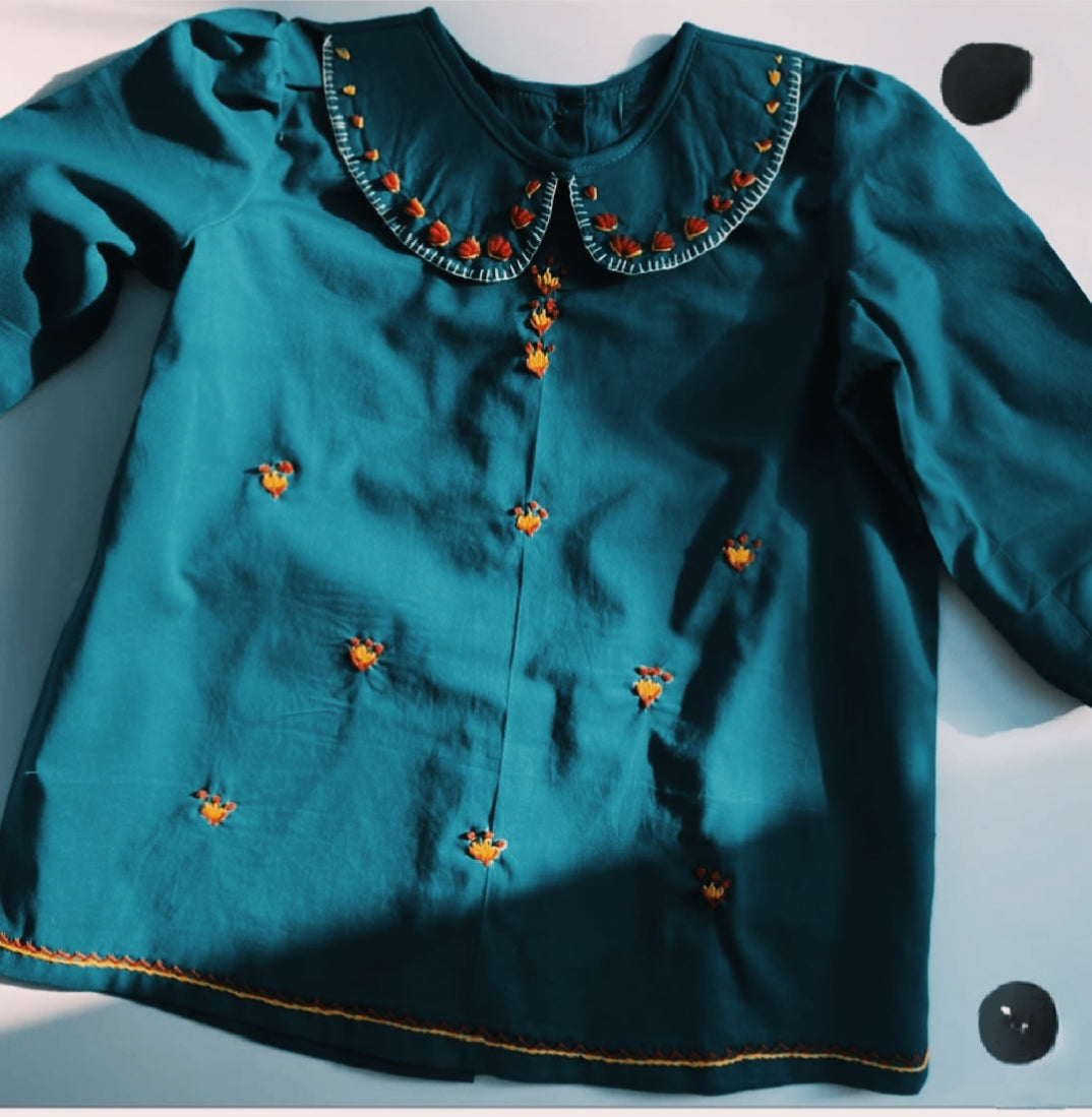 2 PCs Hand Embroidered Set