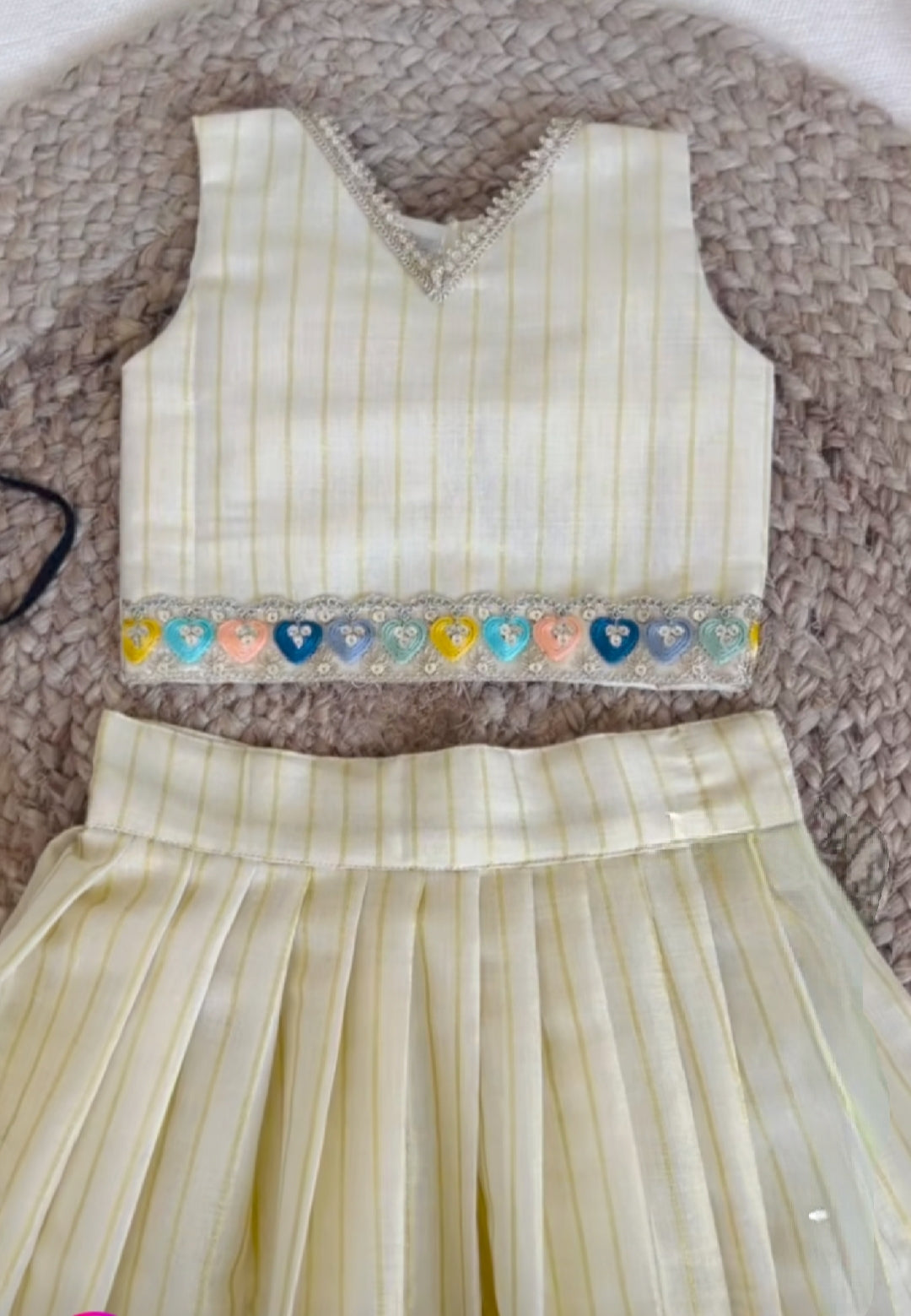 Cotton Lehnga Choli Moti Sitara Work