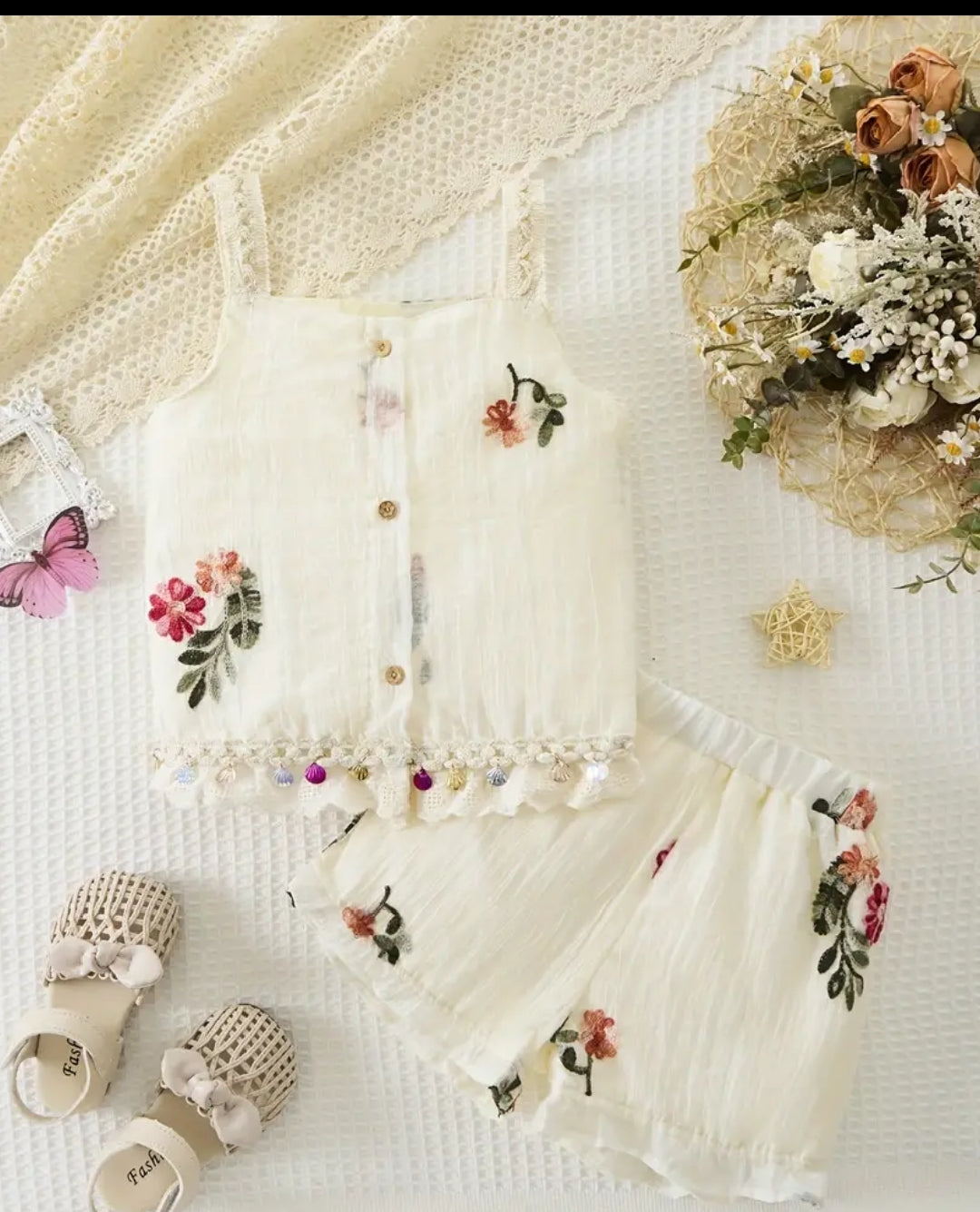 Bohemian Style Outdoor Top & Shorts