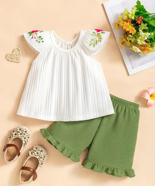 Flutter Sleeves Frocks with Shorts